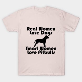 Smart Women Love Pitbulls 2 T-Shirt